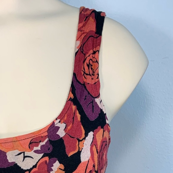 Free People Floral Tank Top - Red and Black - Picture 8 of 10